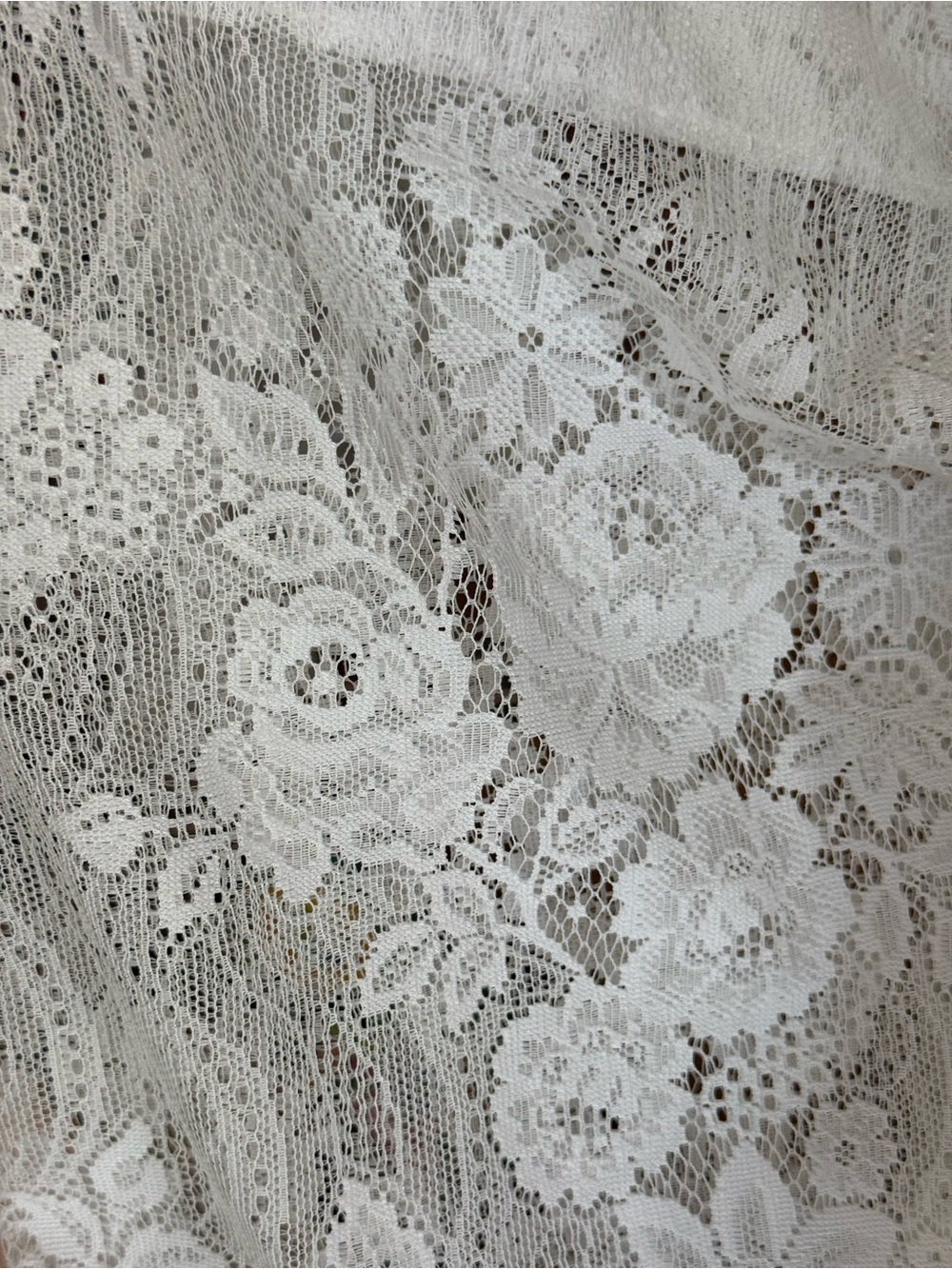 Sears Vintage Lace Curtain Panels (2) 56" W x 84" L White